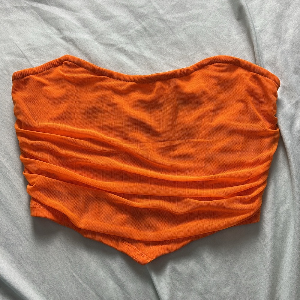 Vibrant Orange Crop Top
